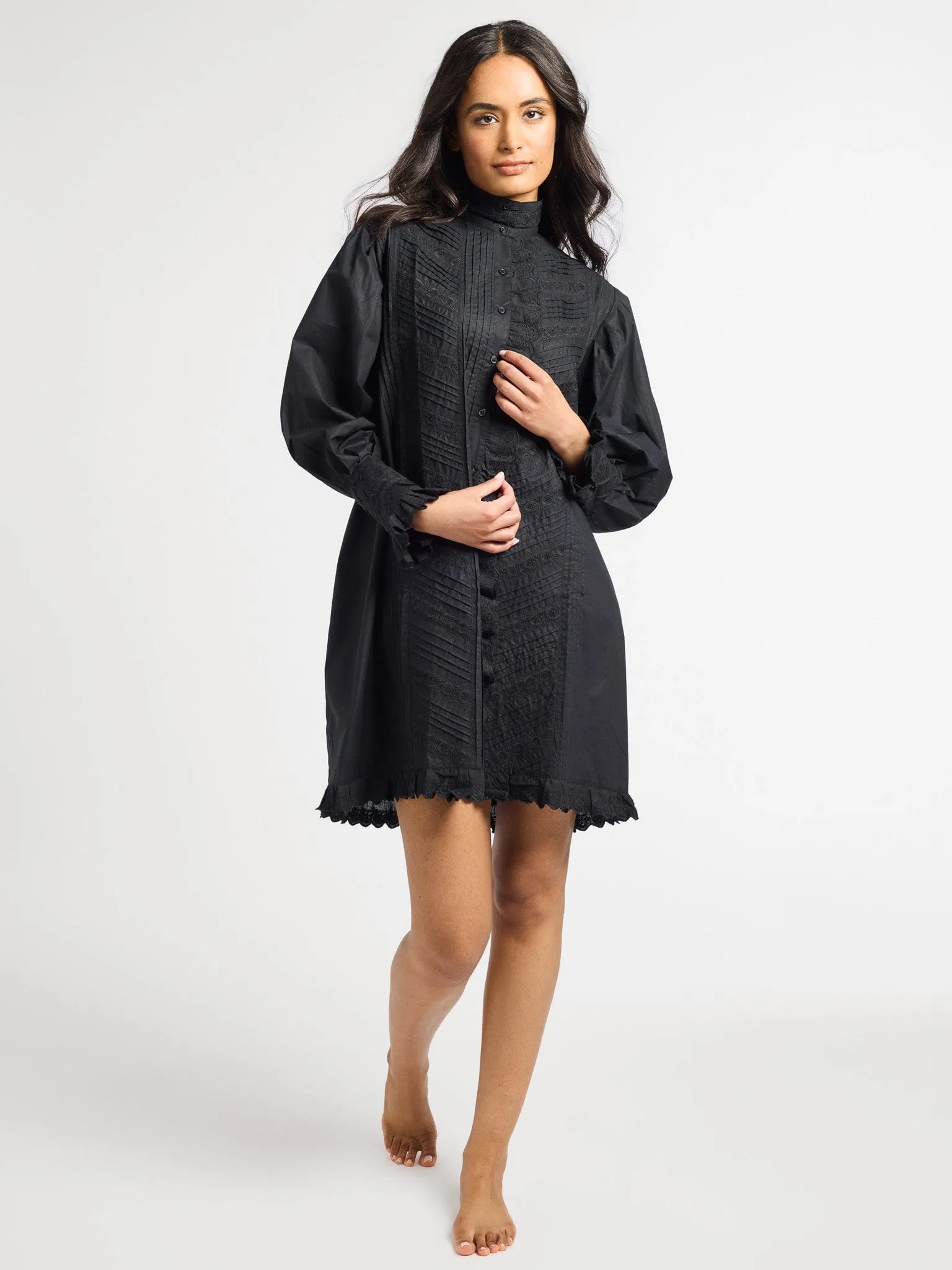 Gentle Texture Weekend Chic Mika Dress in Black