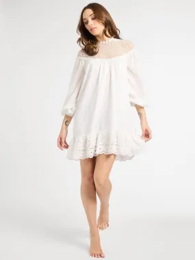 Perfect Shape Mirella Crochet Dress in White