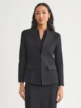 Mixed Media Blazer - True Fit Effortless Look