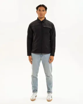 Adjustable Cuffs Newcastle United Men's Black Nylon Overshirt