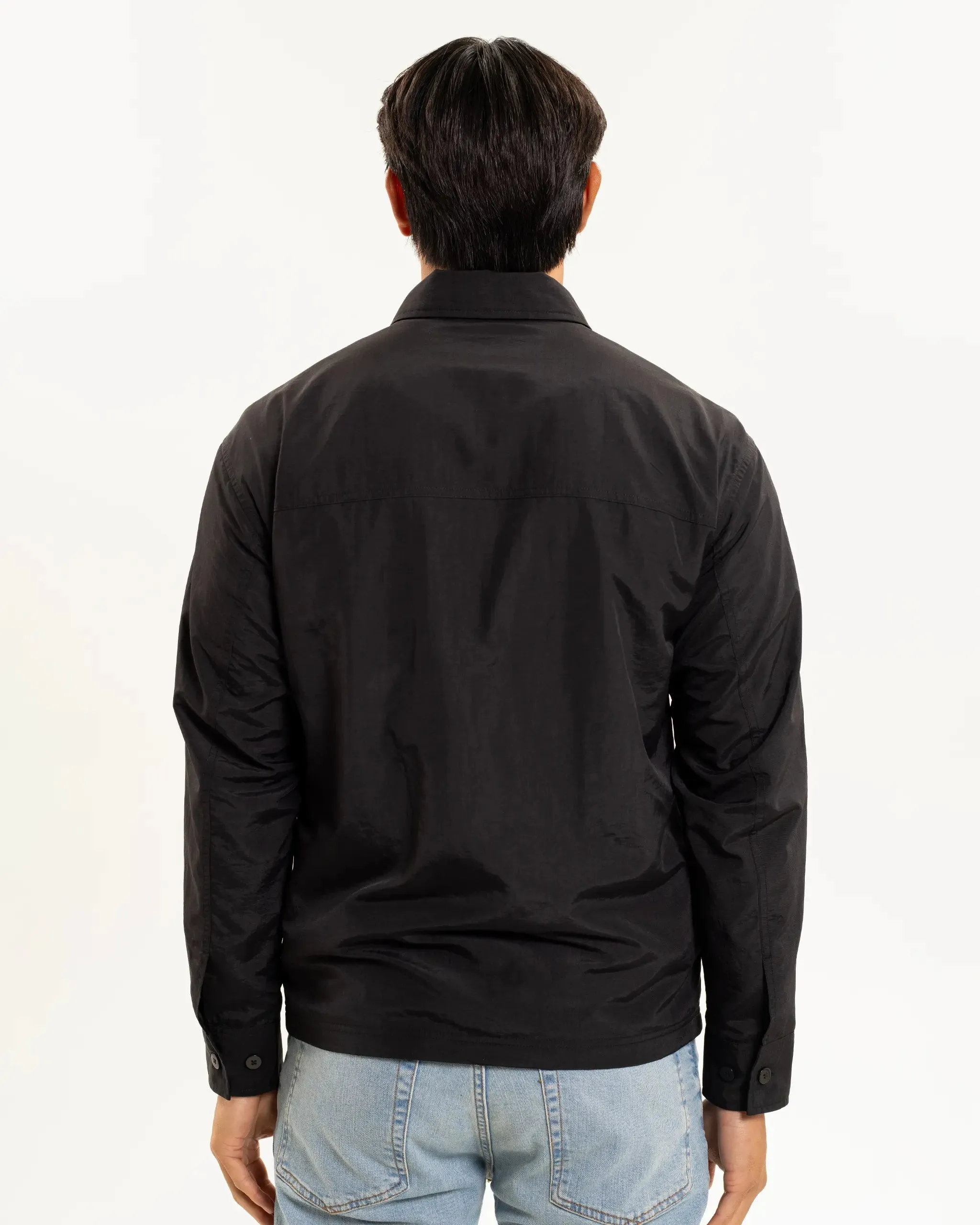 Ethical Manufacturing Newcastle United Men's Black Nylon Overshirt