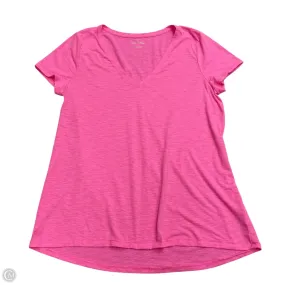 Elderly Comfort Top Short Sleeve Designer By Lilly Pulitzer In Pink, Size: L