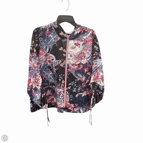 MultiPocket Configuration SublimatedPrint Athletic Jacket By Chicos In Floral Print, Size: Xl