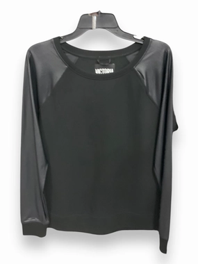 Athletic Top Long Sleeve Crewneck By Victorias Secret In Black, Size: M Non Iron Fabric