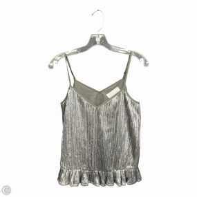 WideNeckline Top Sleeveless By Anthropologie In Silver, Size: 2