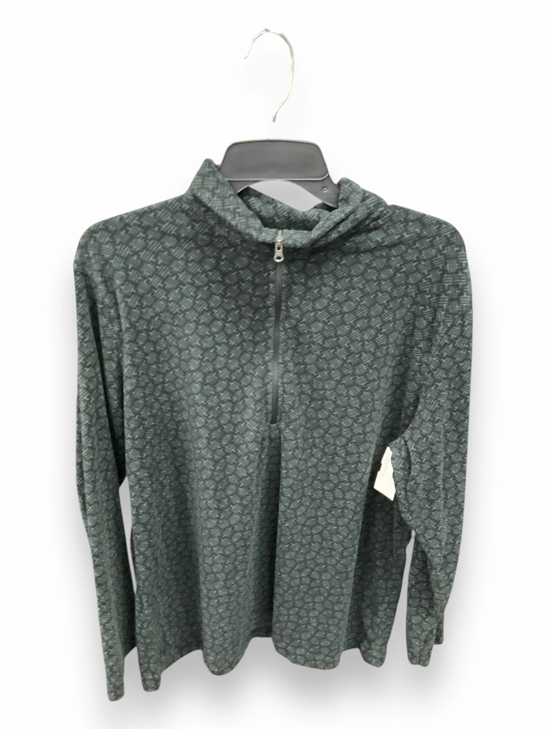 Ultrasoft Inner Lining Comfy Layer Athletic Fleece By Columbia In Black & Grey, Size: 1x
