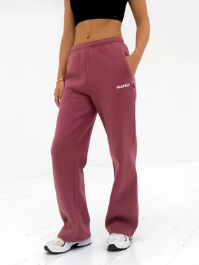 Amelie Wide Leg Sweatpants - Dark Pink Zero Waste Manufacturing Day Hike