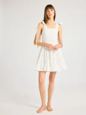 Molly Dress in White Eyelet Vibe Style