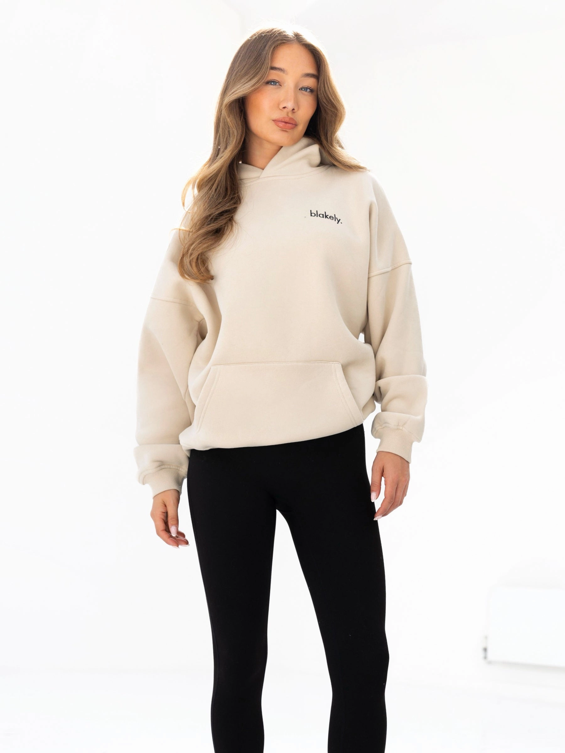 College Essential Sami Oversized Hoodie - Bone
