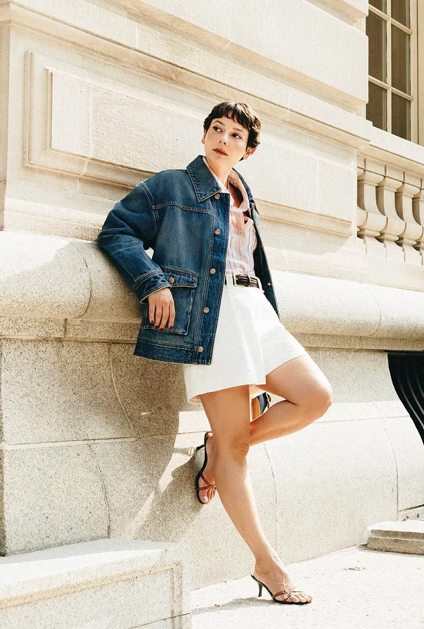 Moxie Denim Jacket - Dark Indigo Cold Day Look BreathableFabric