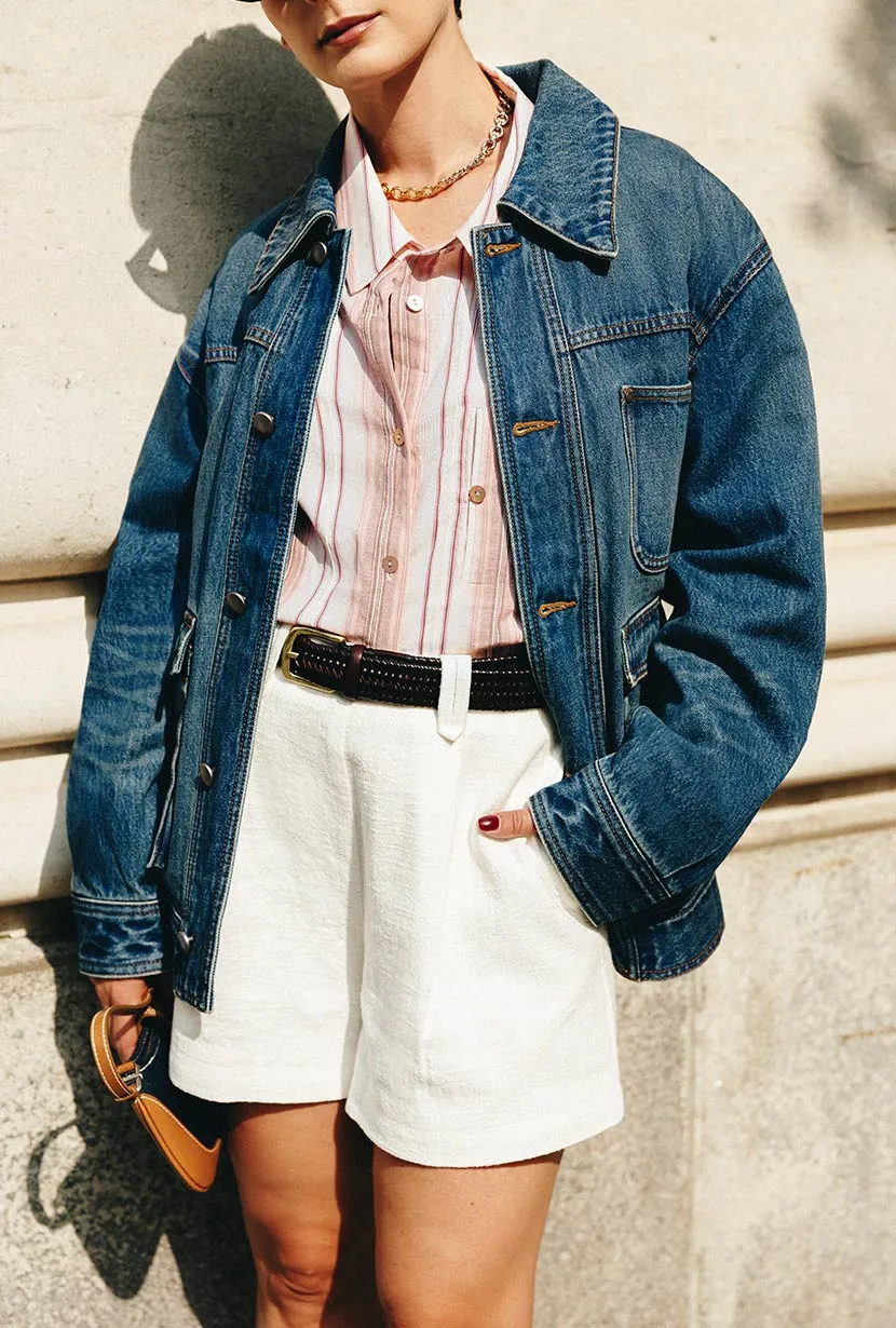 Convertible Features Moxie Denim Jacket - Dark Indigo