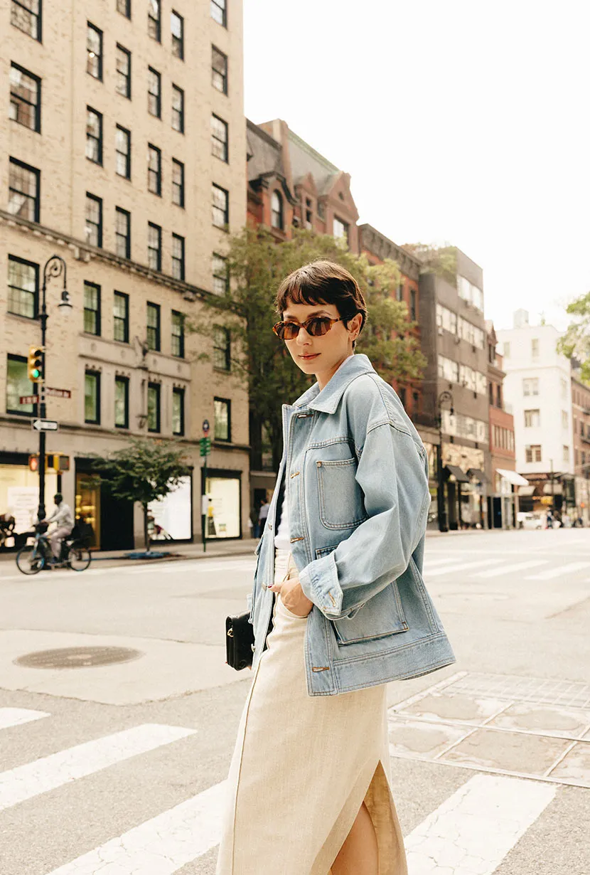 Cozy Design Moxie Denim Jacket - Light Indigo