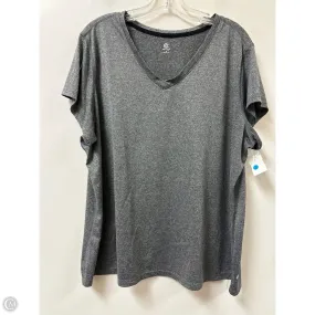 Athletic Top Short Sleeve By Champion In Grey, Size: 3x Durable Reinforced Shoulders Four Way Stretch
