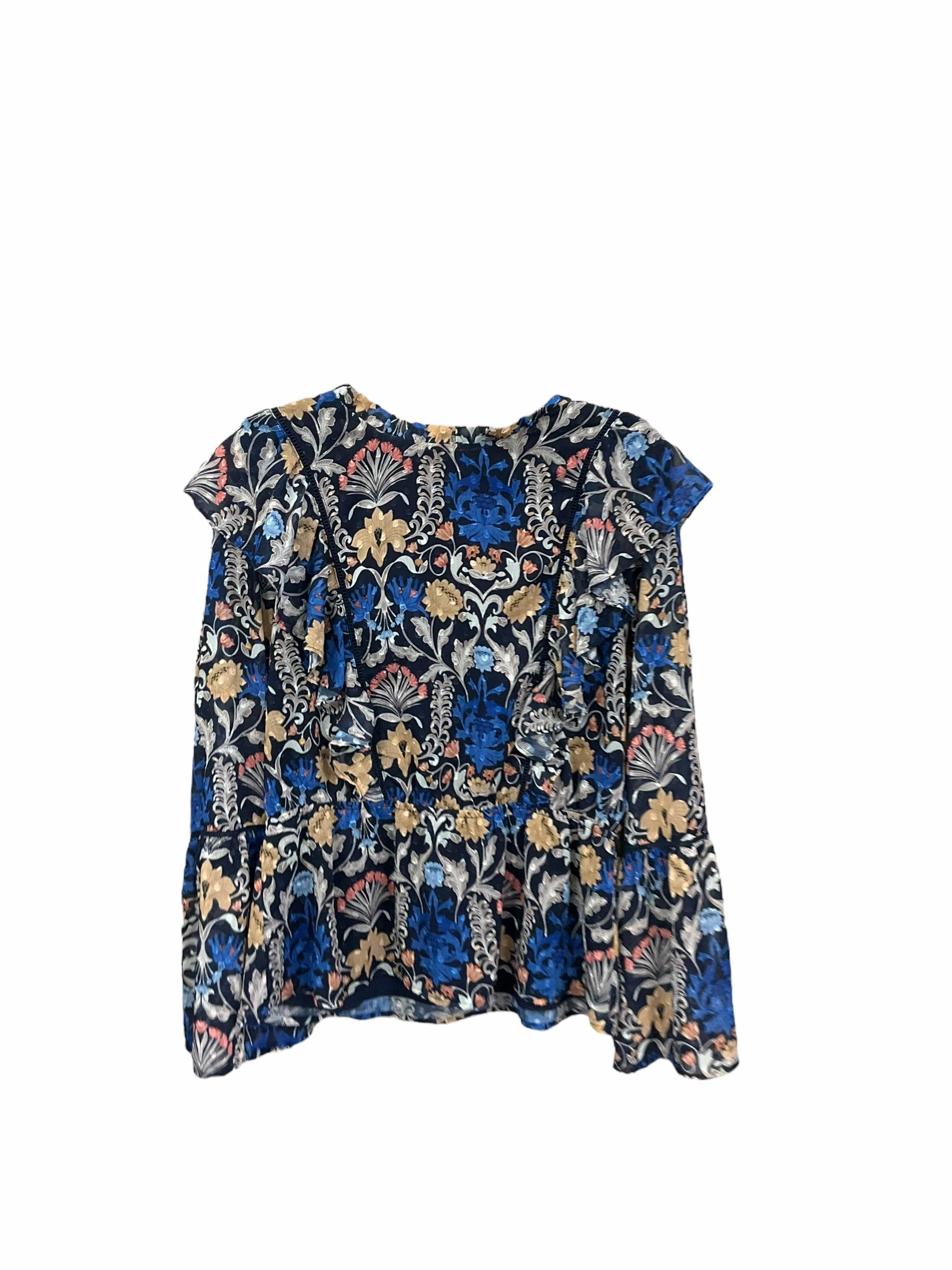 Blouse Long Sleeve By Inc In Multi-colored, Size: L retro look