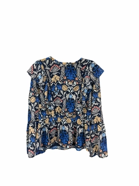 Blouse Long Sleeve By Inc In Multi-colored, Size: L retro look