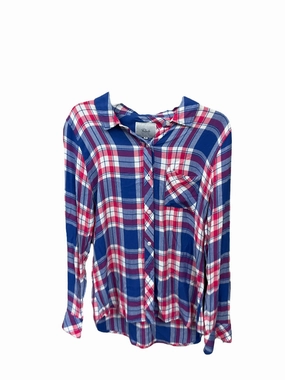 Top Long Sleeve By Rails In Plaid, Size: S Fashionable Tank Ergonomic Fit Design
