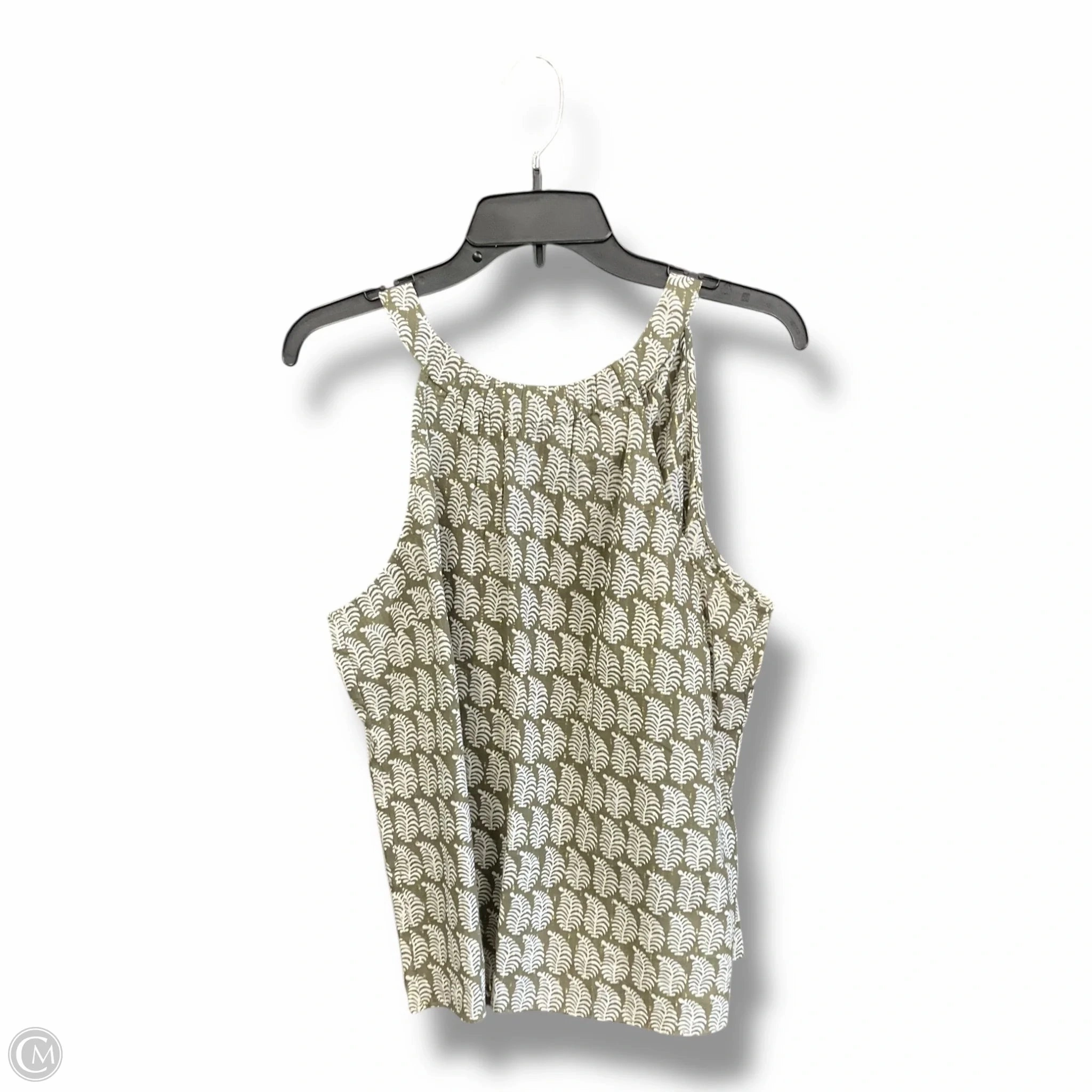 Top Sleeveless By Talbots In Green & White, Size: Lp Formal top AbrasionResistant Surface
