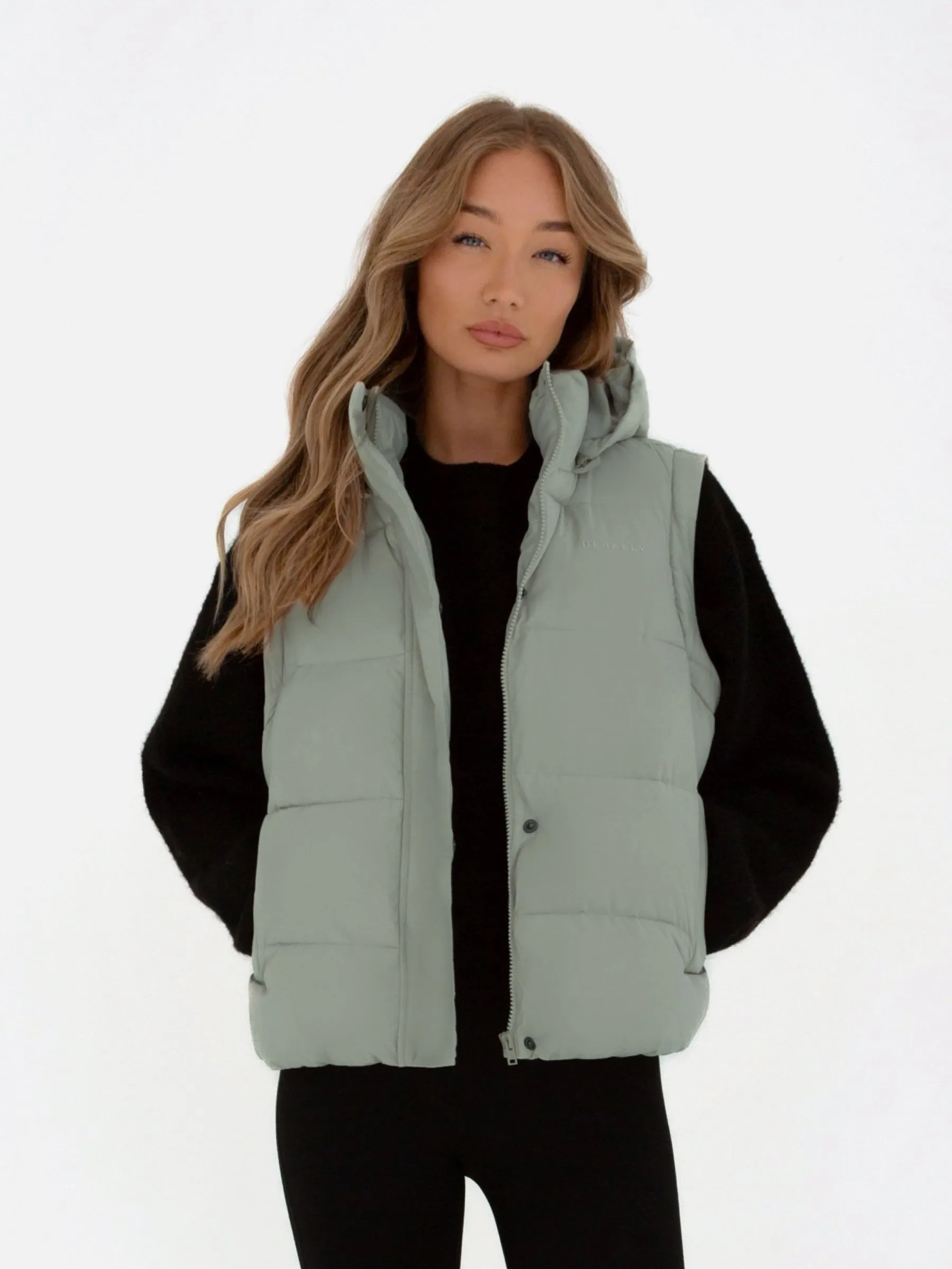 Athletic Tailored Fit Taped Seam Waterproofing Multiway Puffer Coat 2 - Sage Green