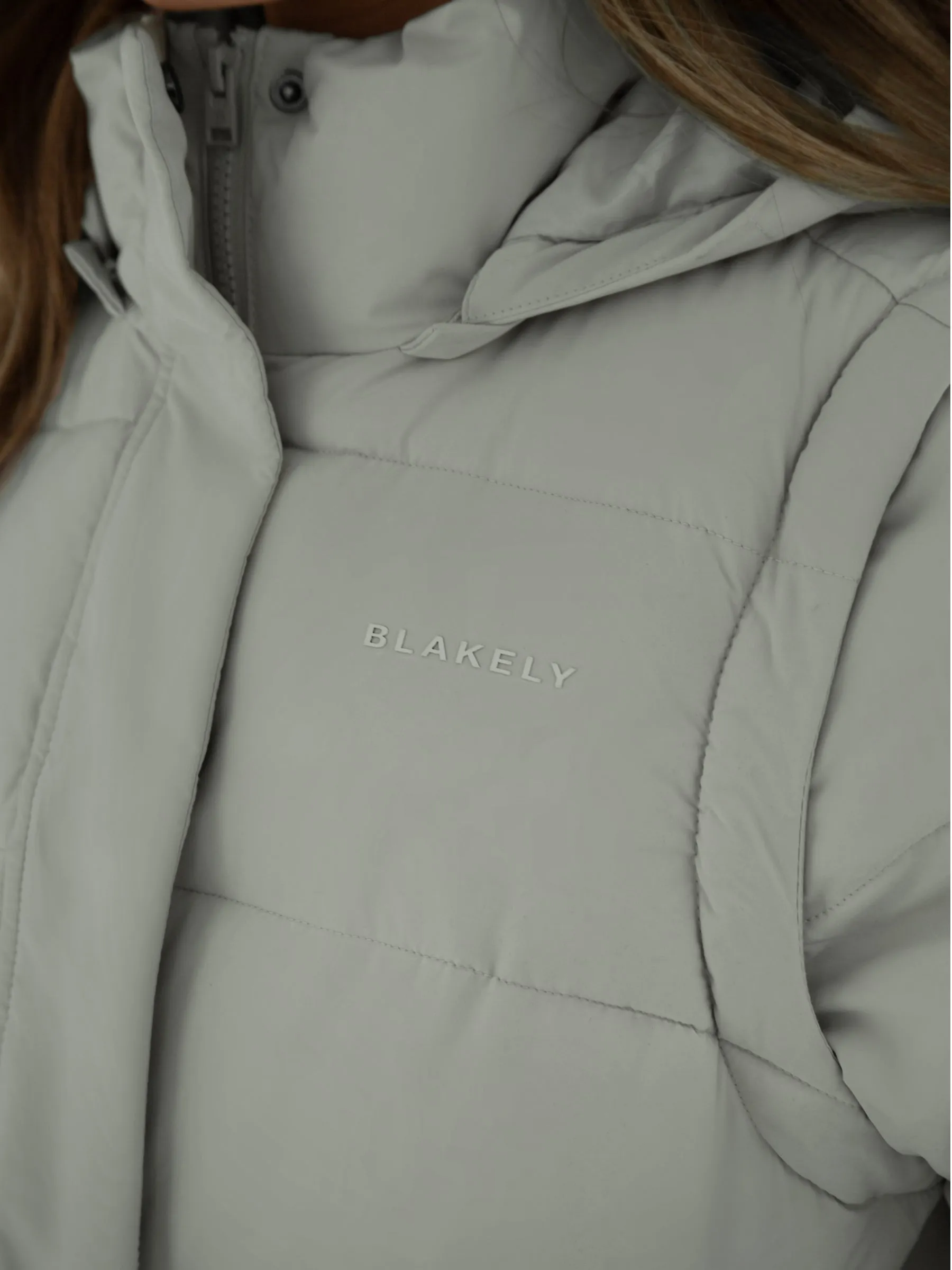 Multiway Puffer Coat 2 - Sage Green Transition Wear Button Closure