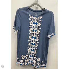 Active Design Wear AllDay Comfort Top Short Sleeve Designer By Tory Burch In Blue, Size: S