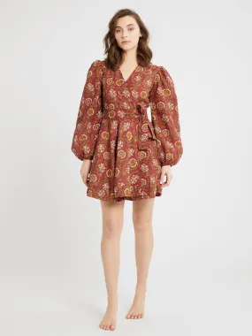 Nan Wrap Dress in Cinnabar Classic and Chic Formal Outfit
