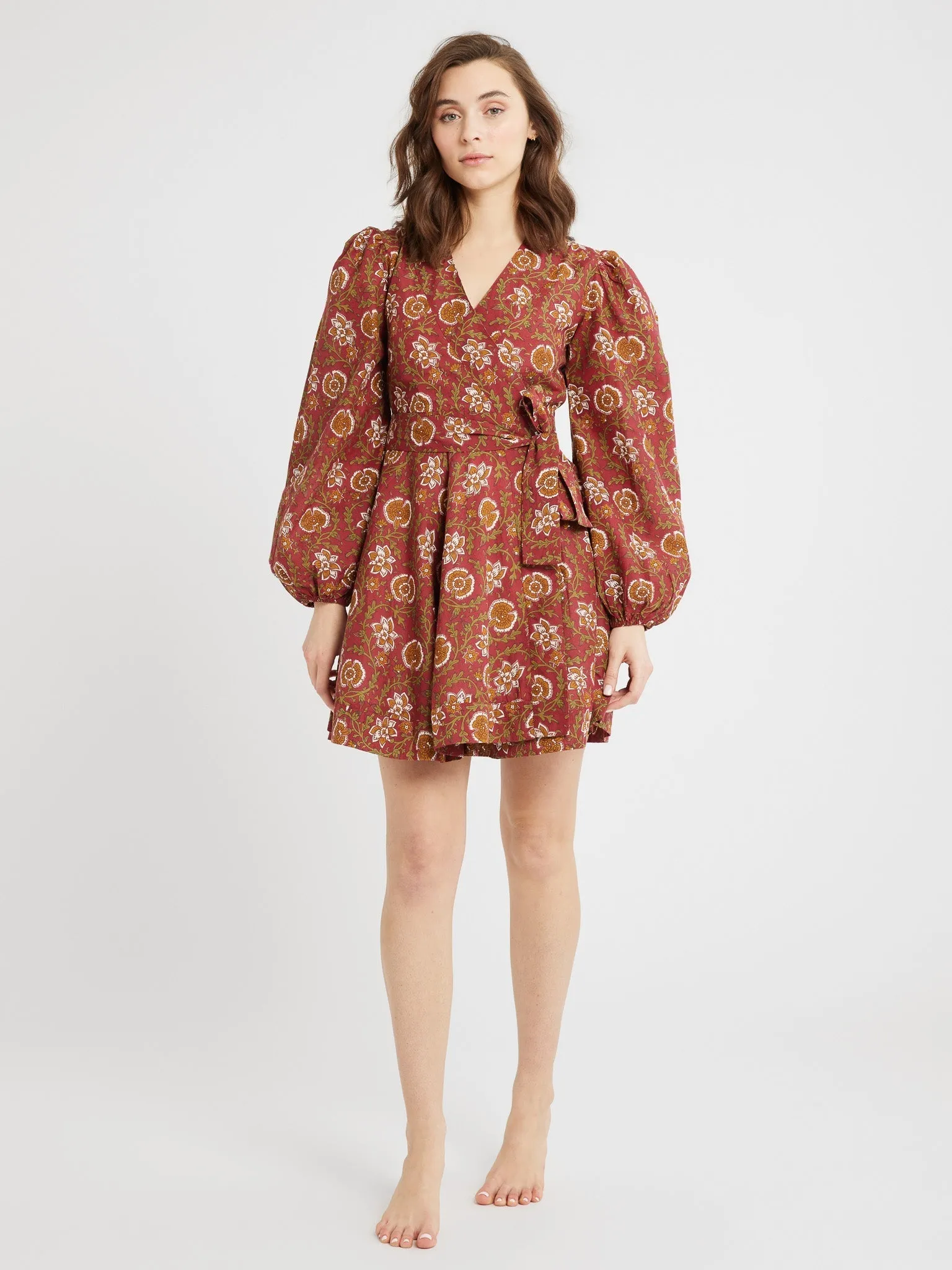 Nan Wrap Dress in Cinnabar Classic and Chic Formal Outfit
