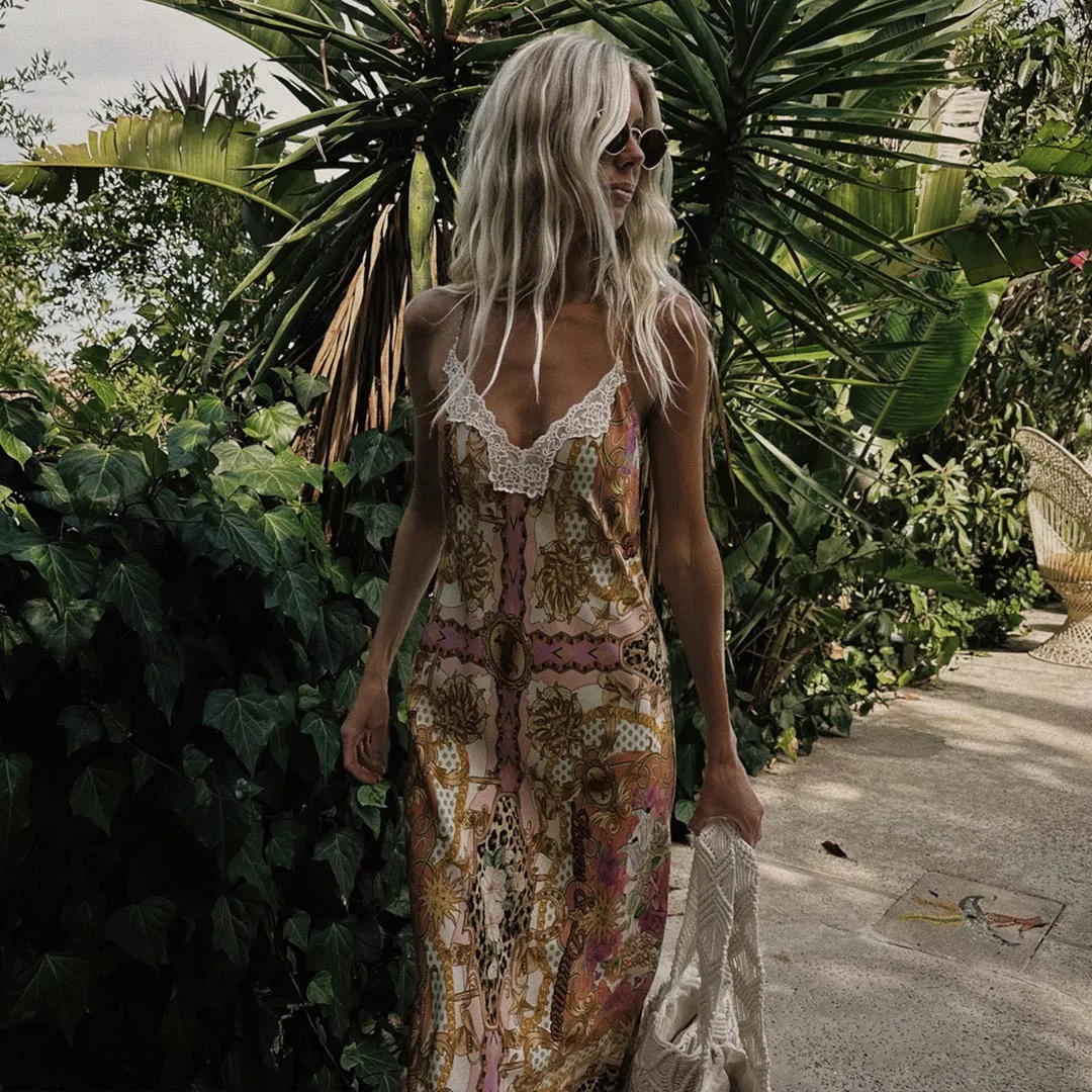 Lovers & Dreamers Strappy Maxi Dress Wrap Glow Fashionable Comfort Wear
