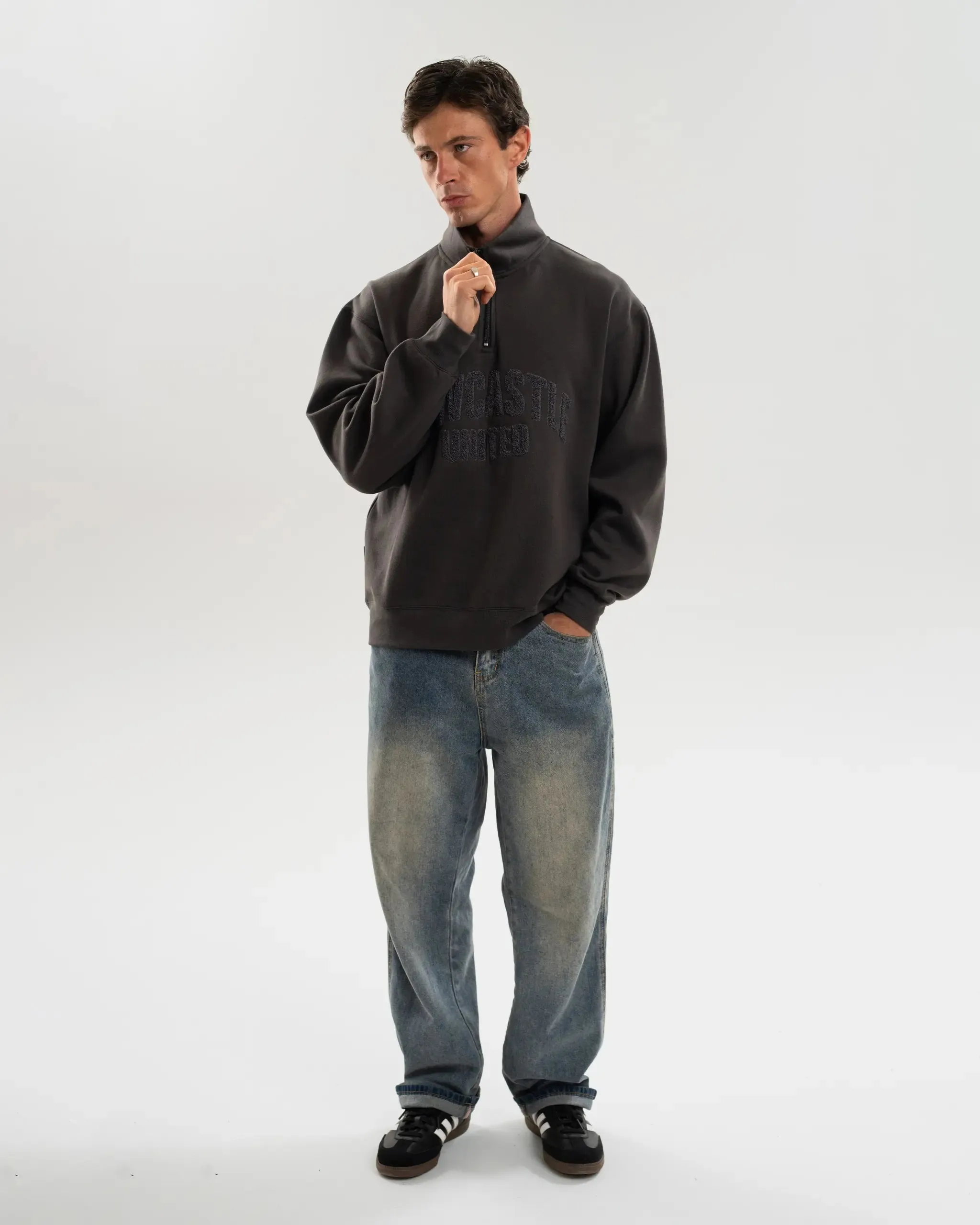 Winter Cozy Cozy Essentials Newcastle United 1/4 Zip Tonal Sweater