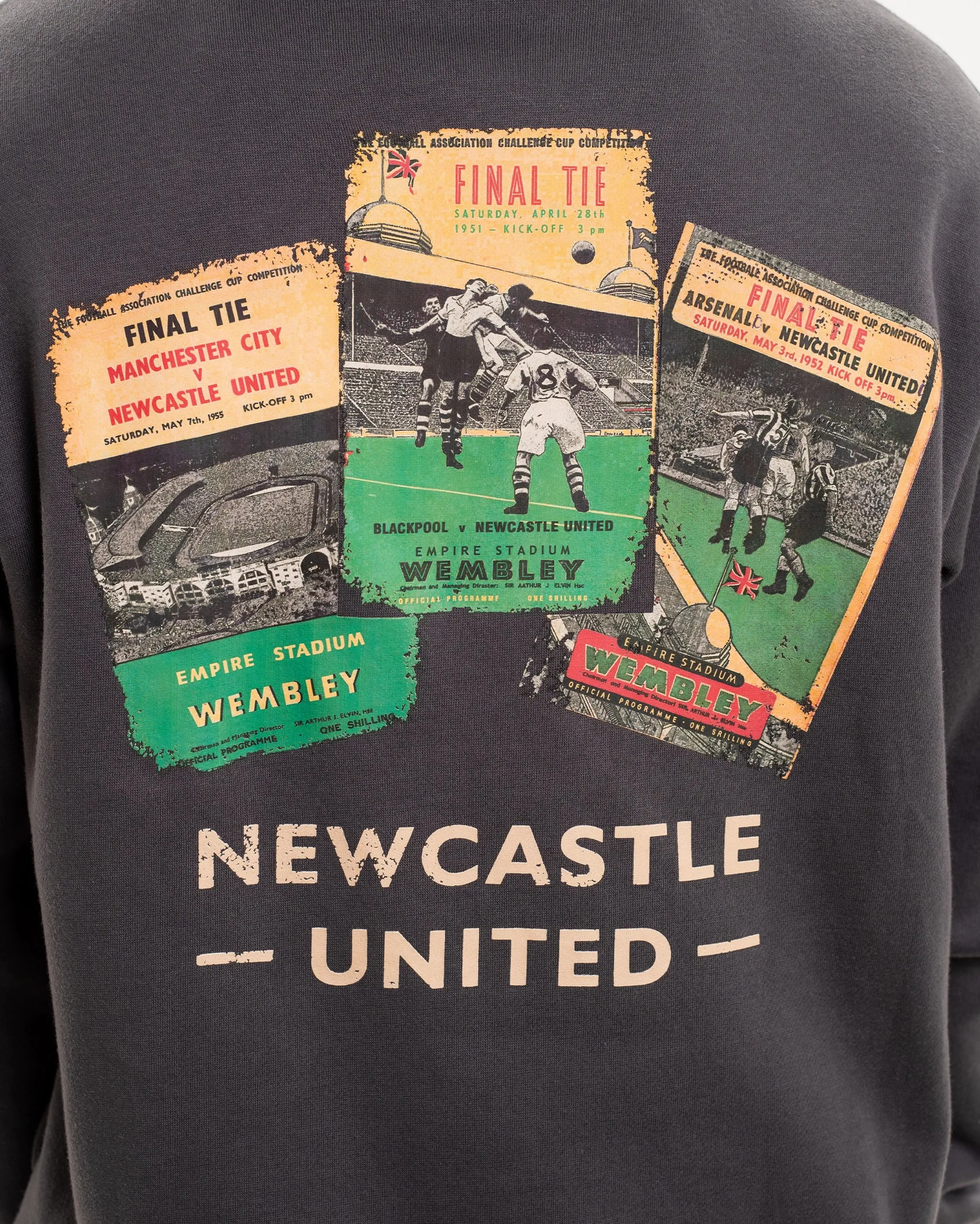 All Day Comfort Design Knit Wearable Newcastle United 1950's Cup Final Programmes Hoodie