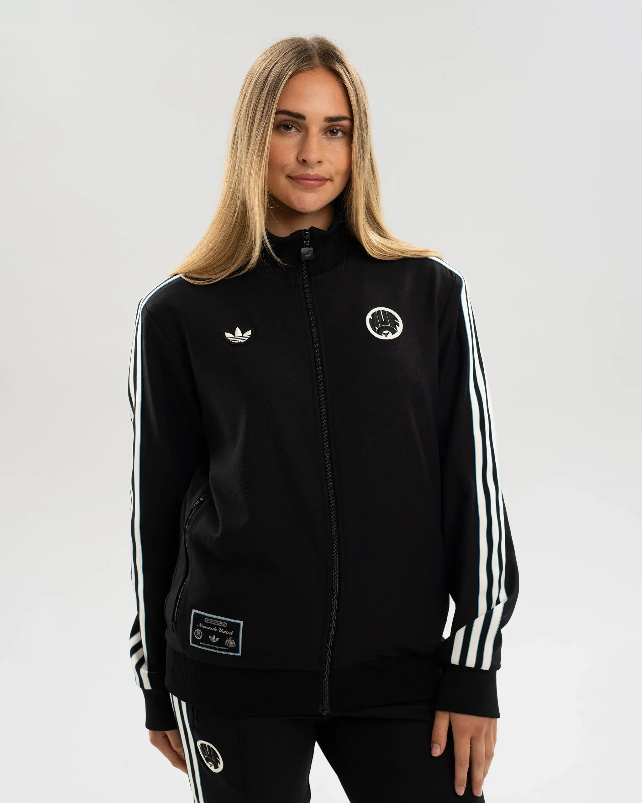 Newcastle United adidas 25/26 Terrace Icons Track Top Day Hike Style Recycled Material Construction