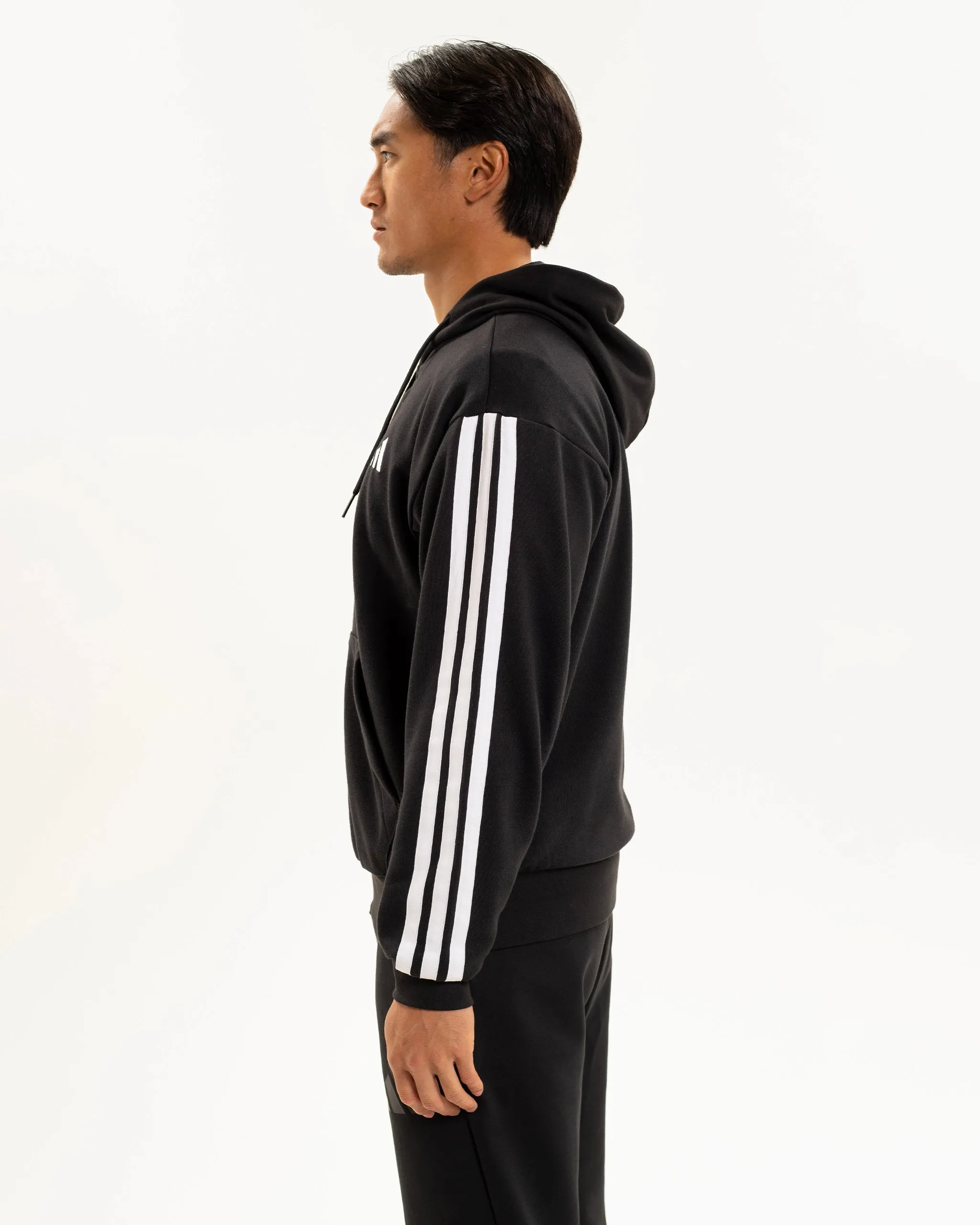 Lightweight Layer Lightweight Fit Newcastle United adidas Men's 3-Stripe Black Full Zip Hoodie