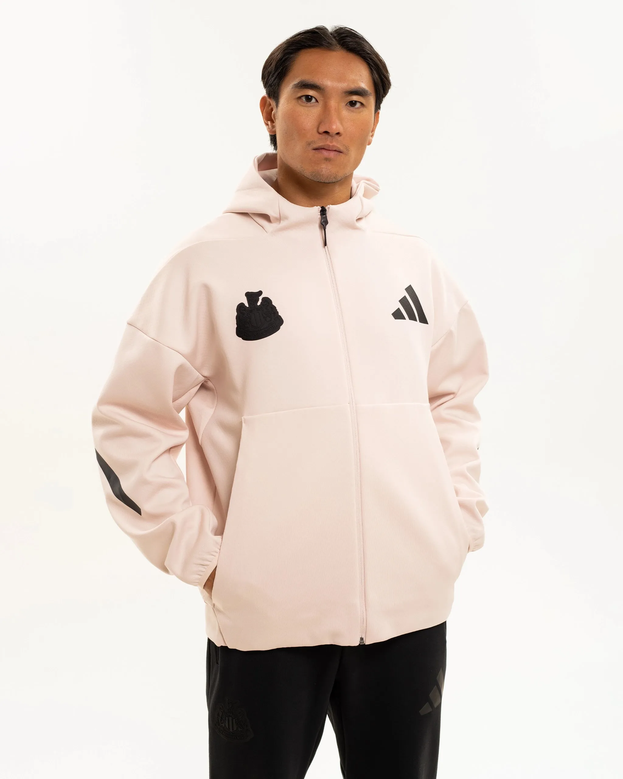 Winter Wearable Comfortable Design Newcastle United adidas Men's Z.N.E. Pink Full Zip Hoodie