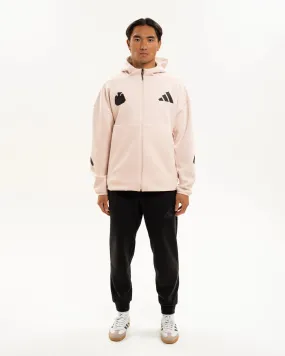 Layered Look Newcastle United adidas Men's Z.N.E. Pink Full Zip Hoodie