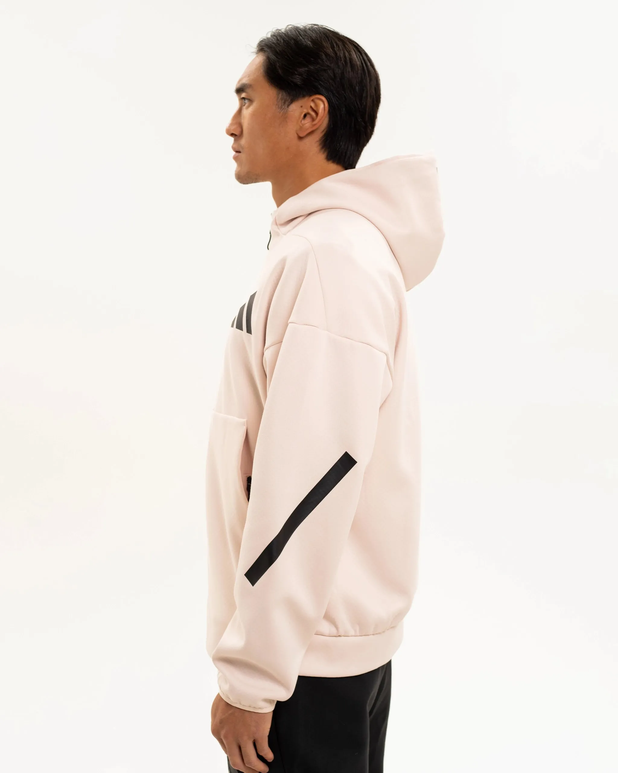 Newcastle United adidas Men's Z.N.E. Pink Full Zip Hoodie Breathable touch