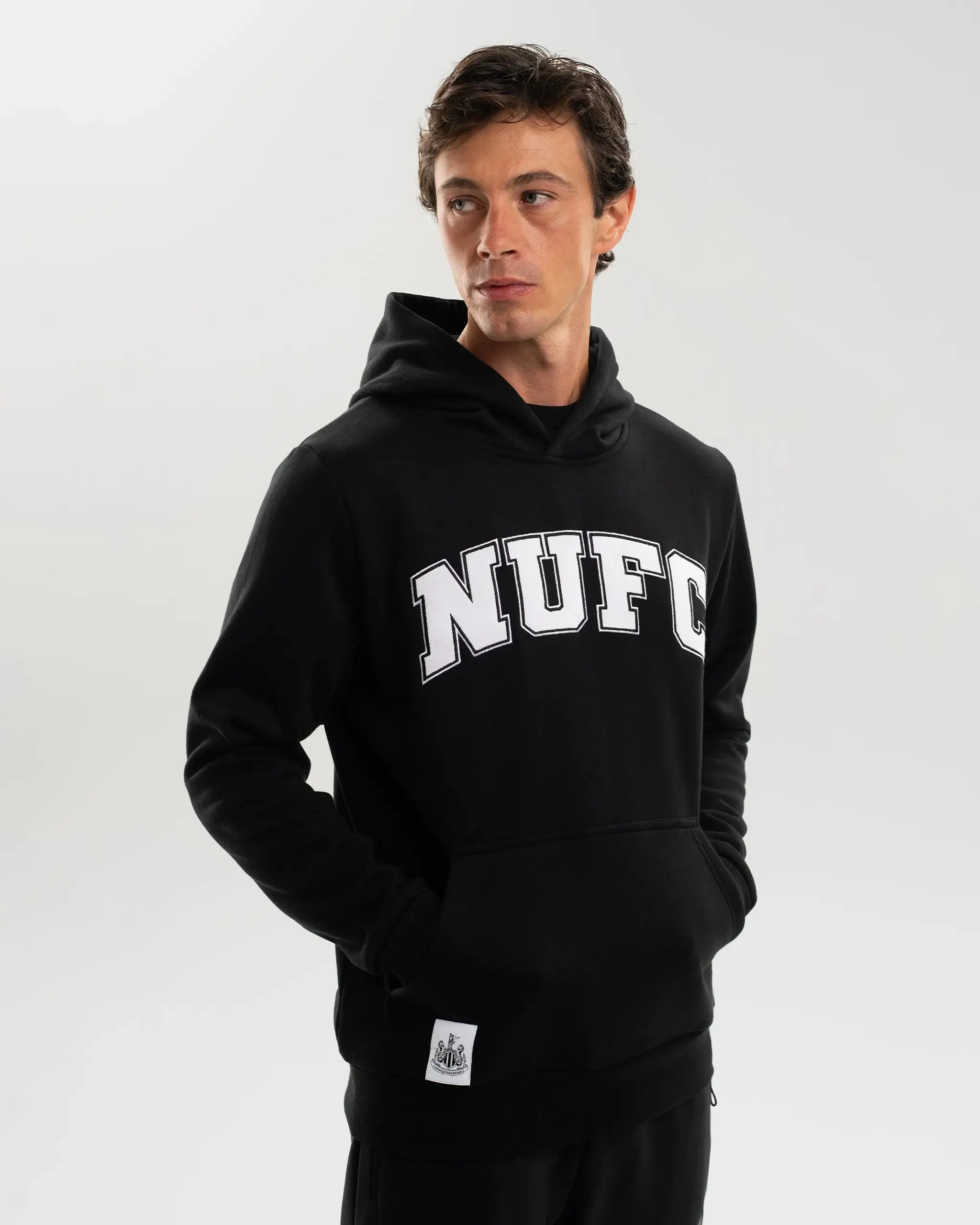 Newcastle United Adults NUFC Black Hoodie simple design Chilly Season