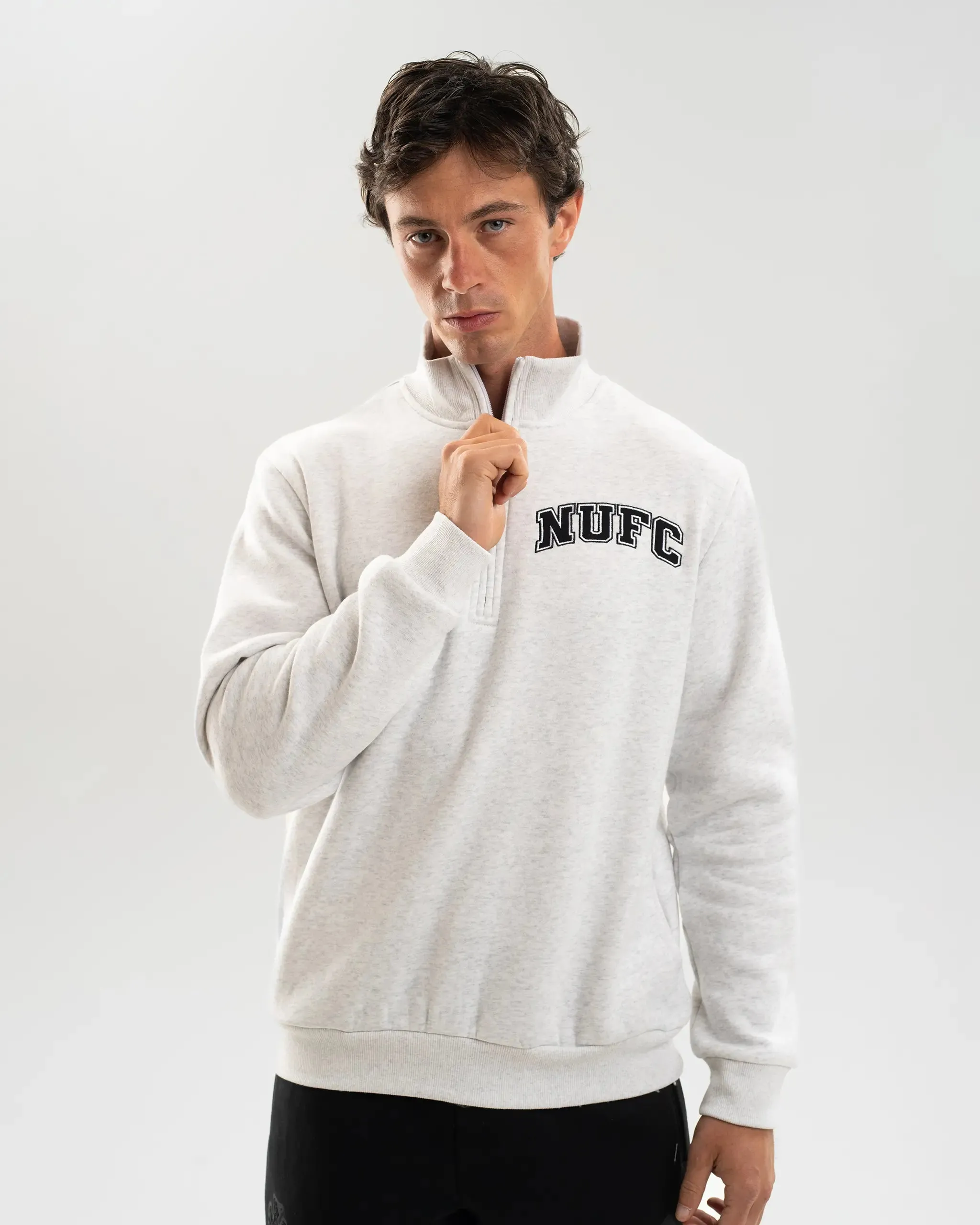 Simple Cozy Comfy Fashion Newcastle United Adults NUFC Quarter Zip Sweatshirt