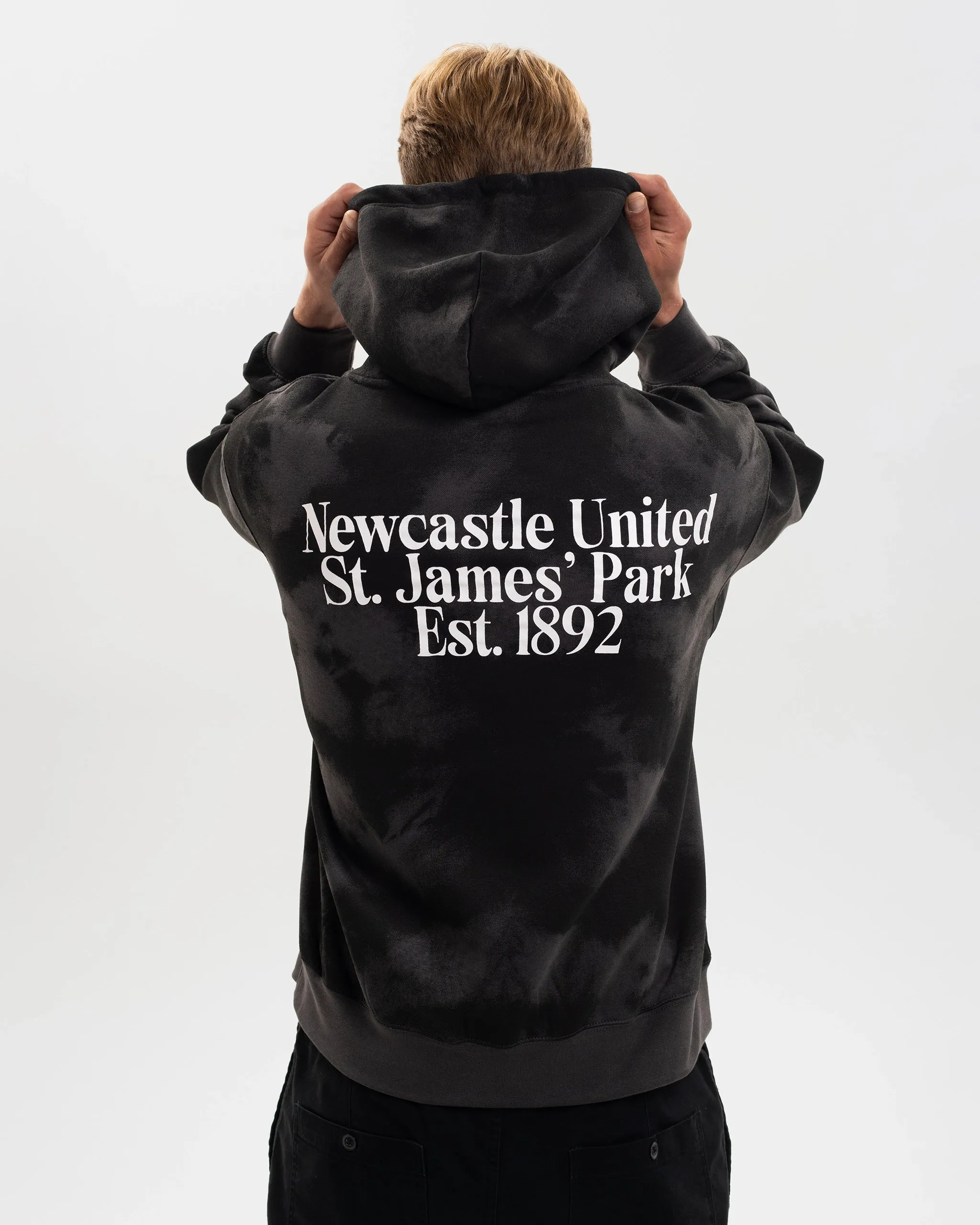 Odor Resistant Fabric Newcastle United Graphic Charcoal Washed Hoodie