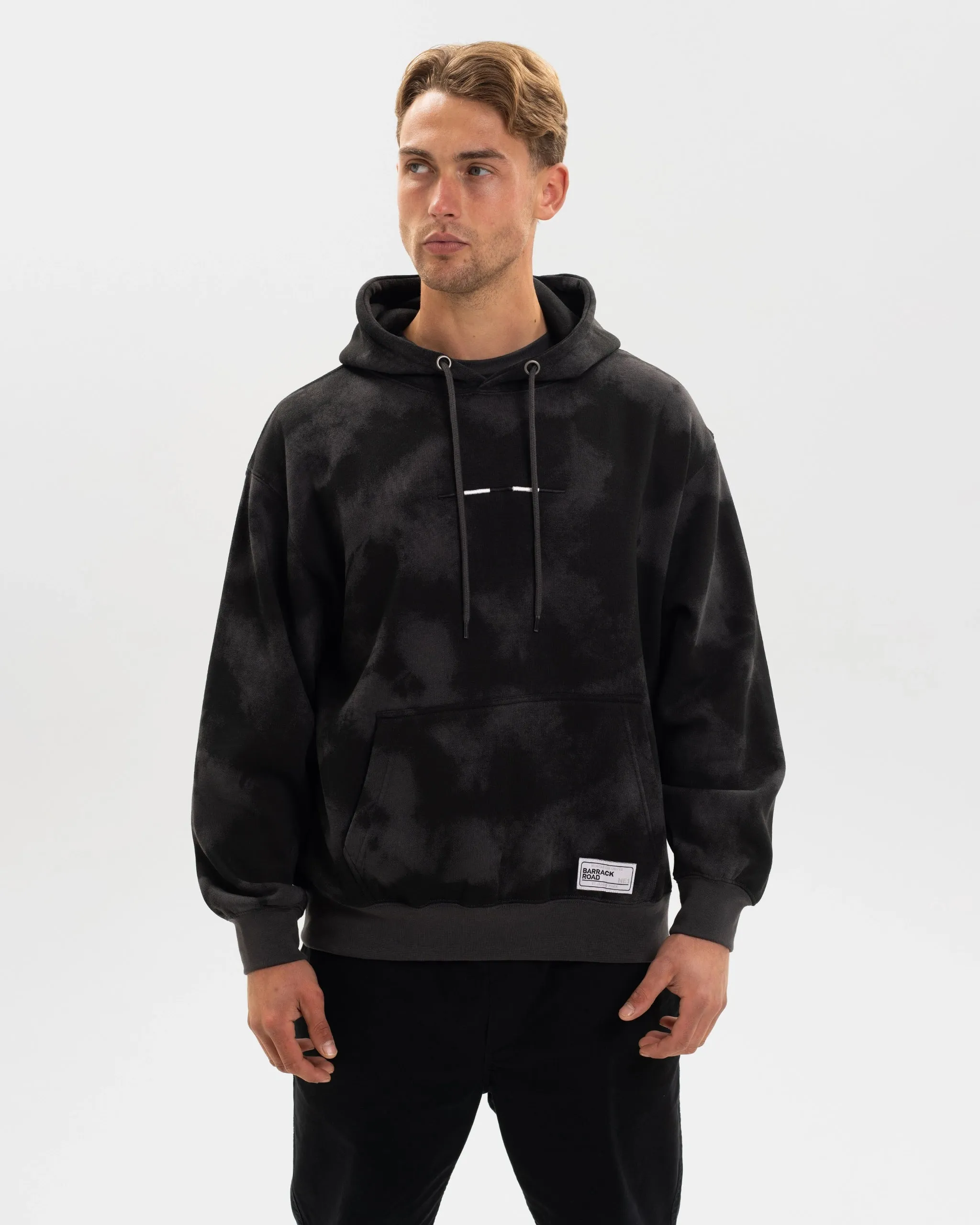 Newcastle United Graphic Charcoal Washed Hoodie Layered Wear Layer Ready Fit