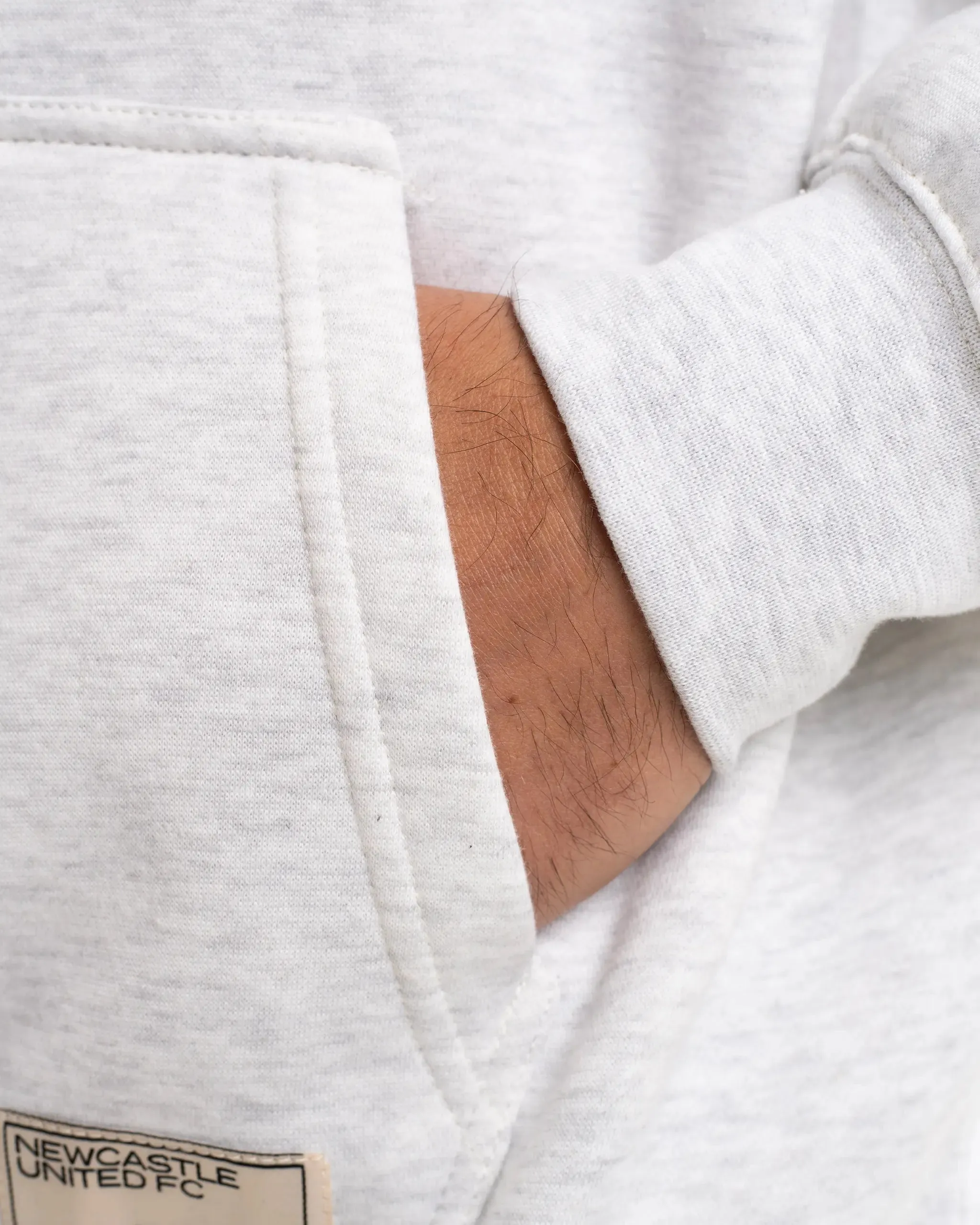 Newcastle United Grey Graphic Hoodie Garment Dyed Finish All Day Softness