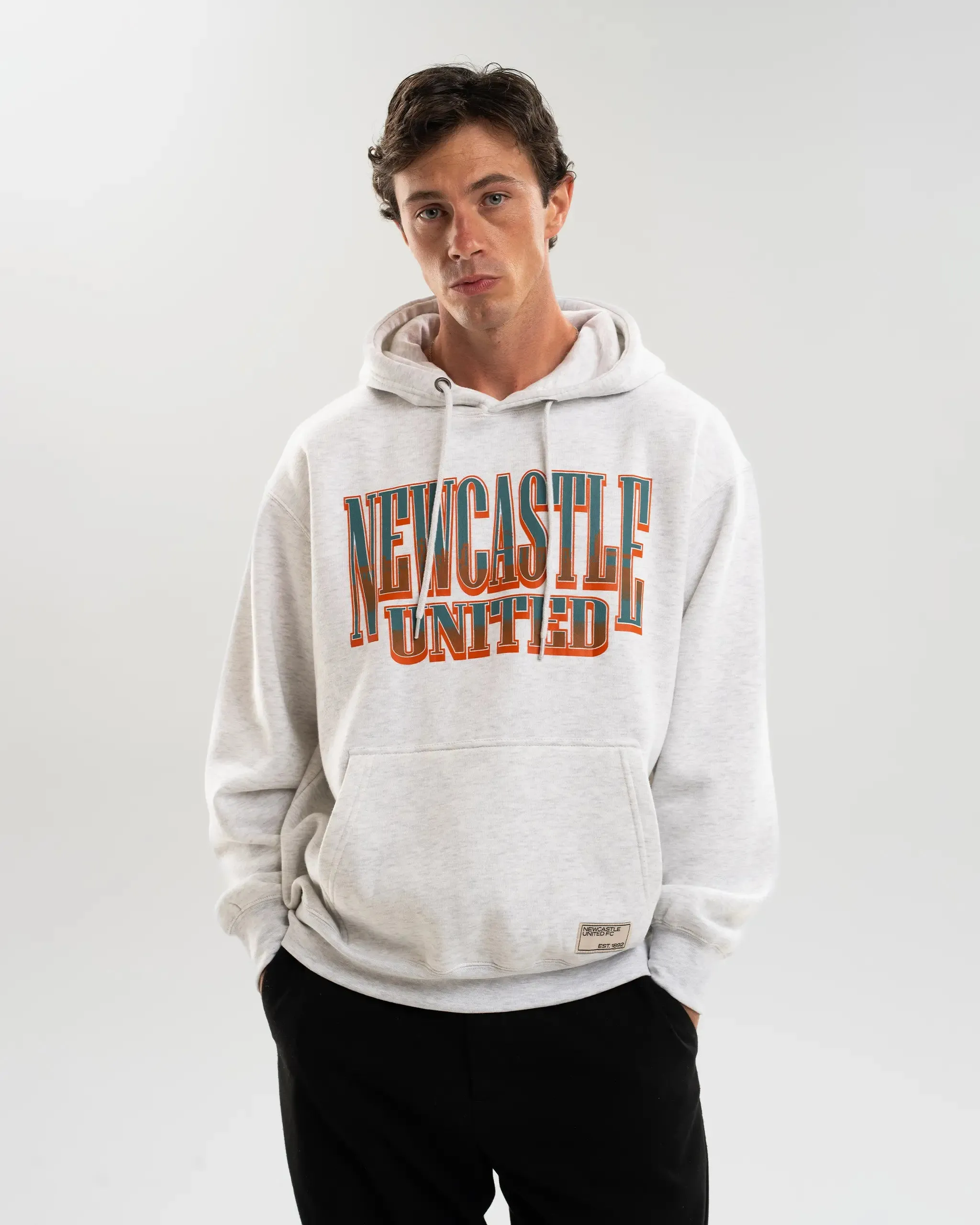 Newcastle United Grey Graphic Hoodie Chilly Day Comfort