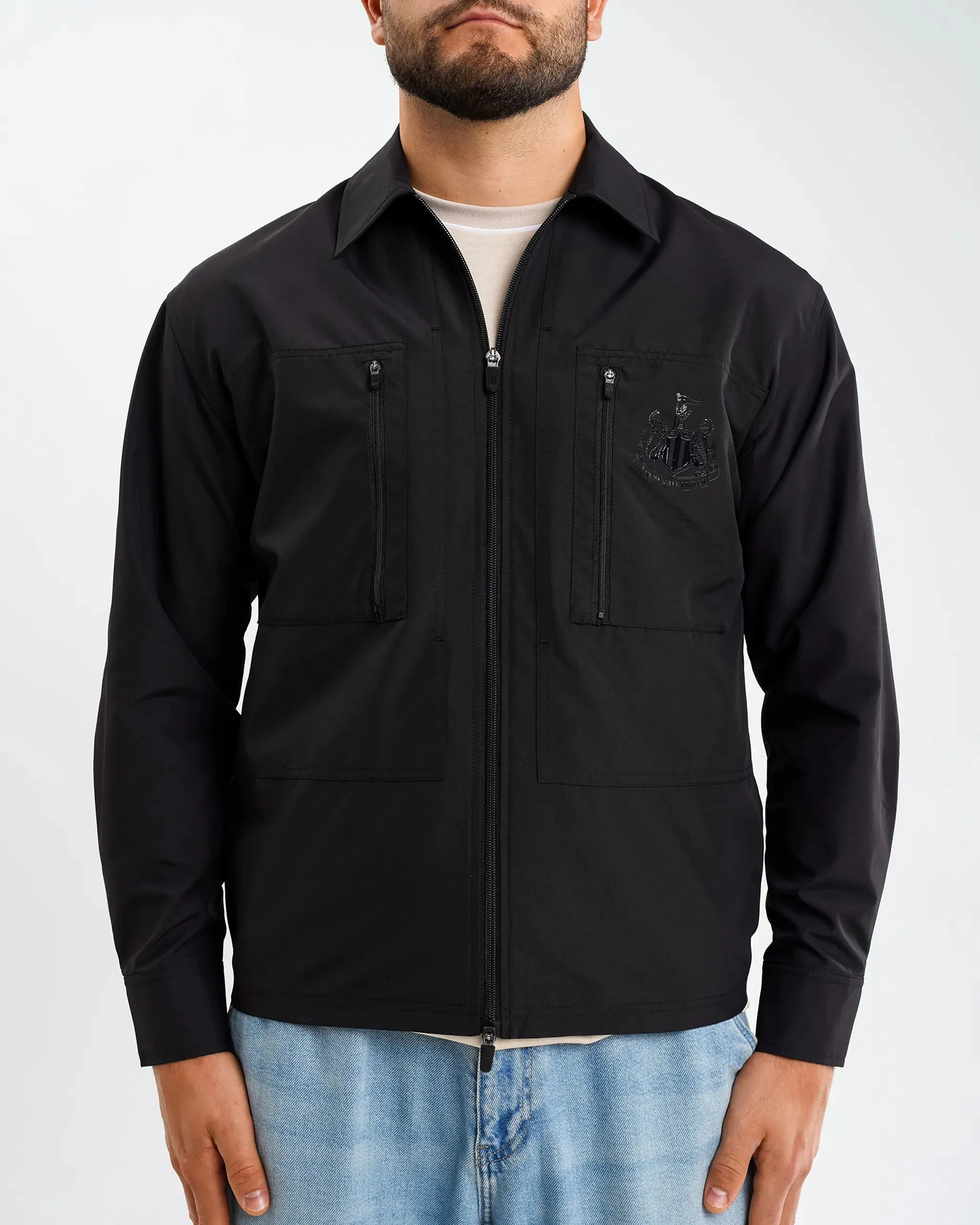 SnapFastenings Work Tough Newcastle United Men's Black Overshirt
