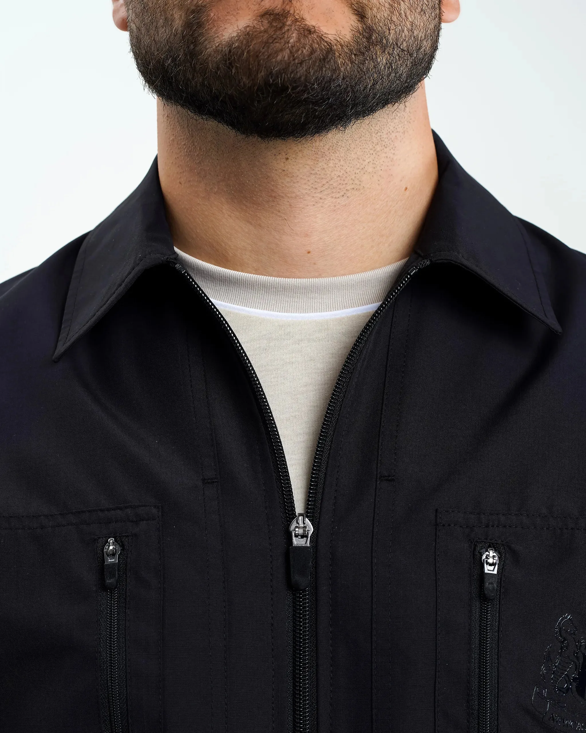 Newcastle United Men's Black Overshirt Water Resistant Fabric