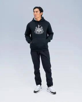 Newcastle United Men's Black Raglan Hoodie Fashion Ready