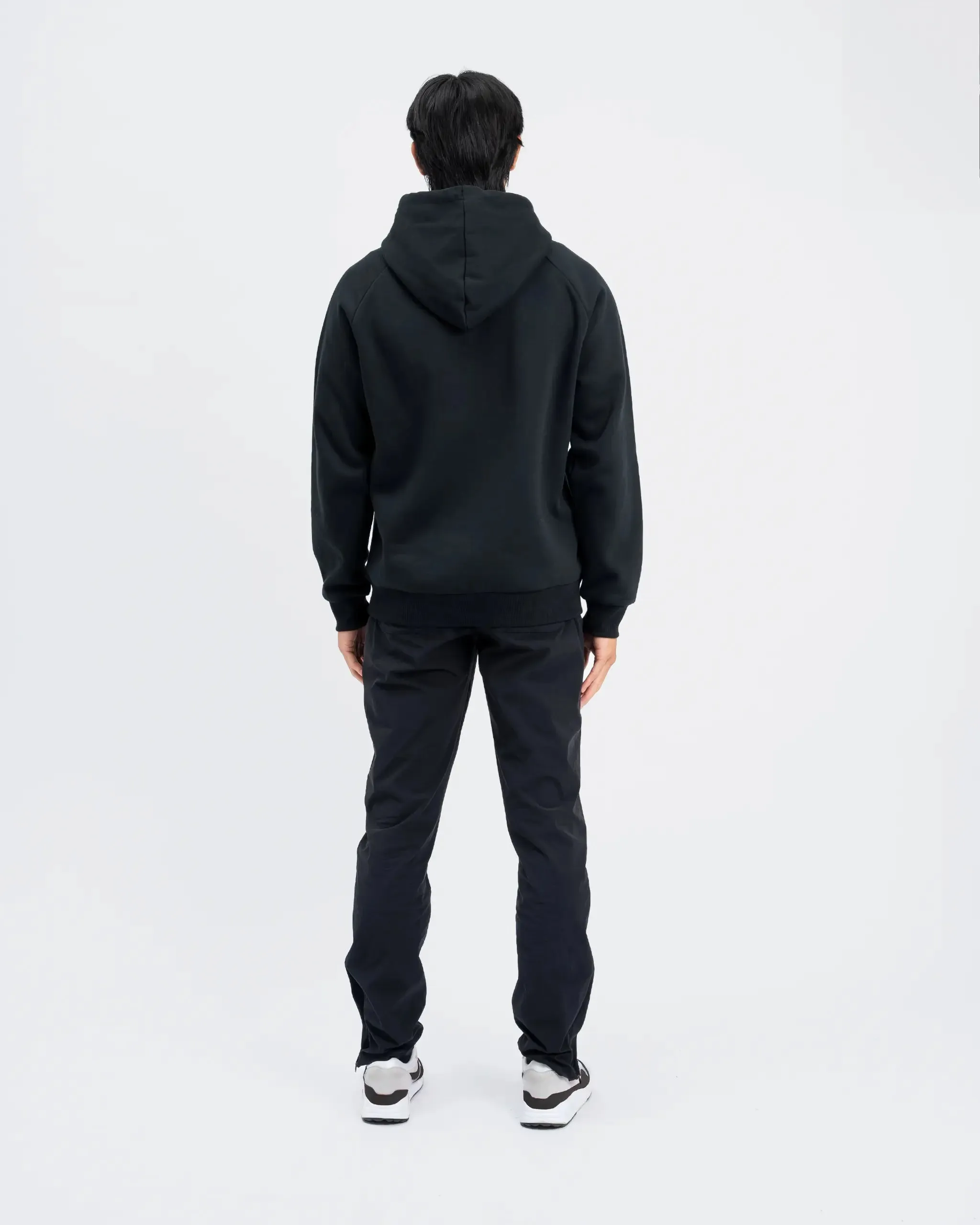 Newcastle United Men's Black Raglan Hoodie Soft Warm Layers