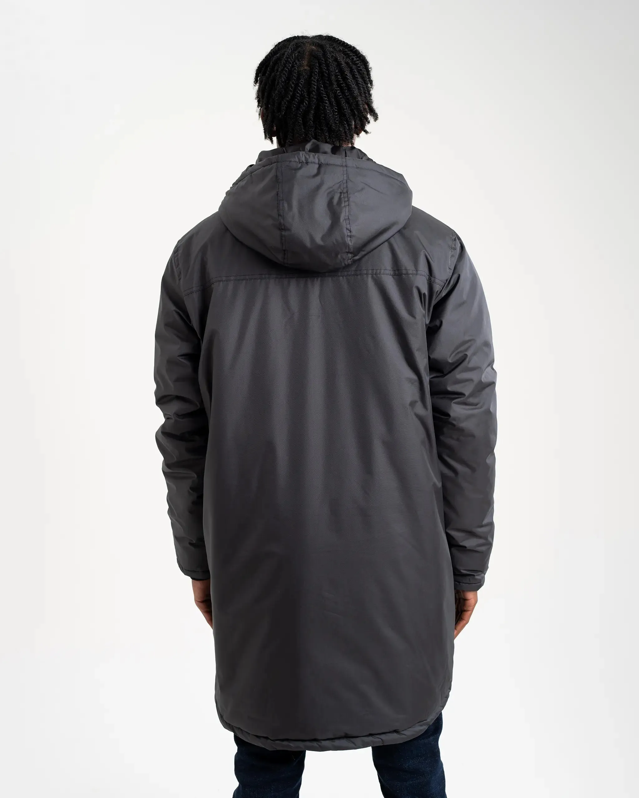 Newcastle United Men's Black Terrace Long Jacket High Collar Design