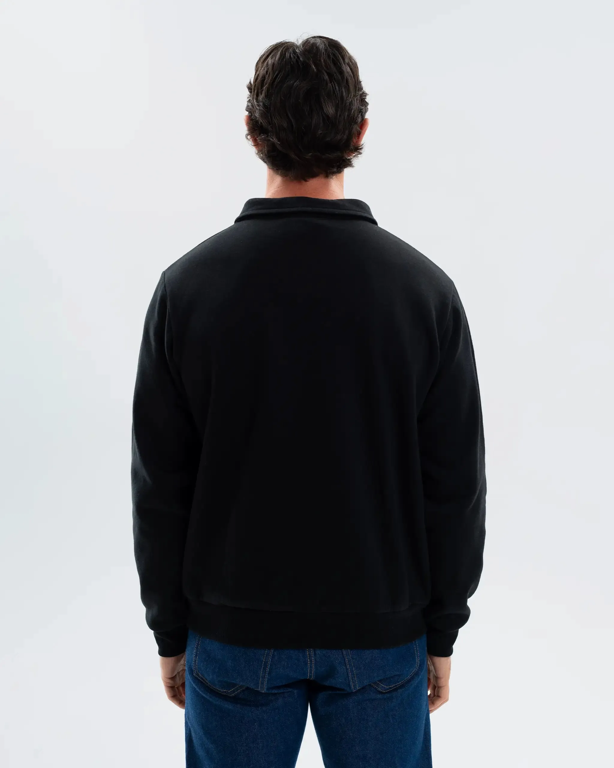 Newcastle United Men's Essentials Range Black 1/4 Zip Sweater Effortless Style Cozy Wardrobe