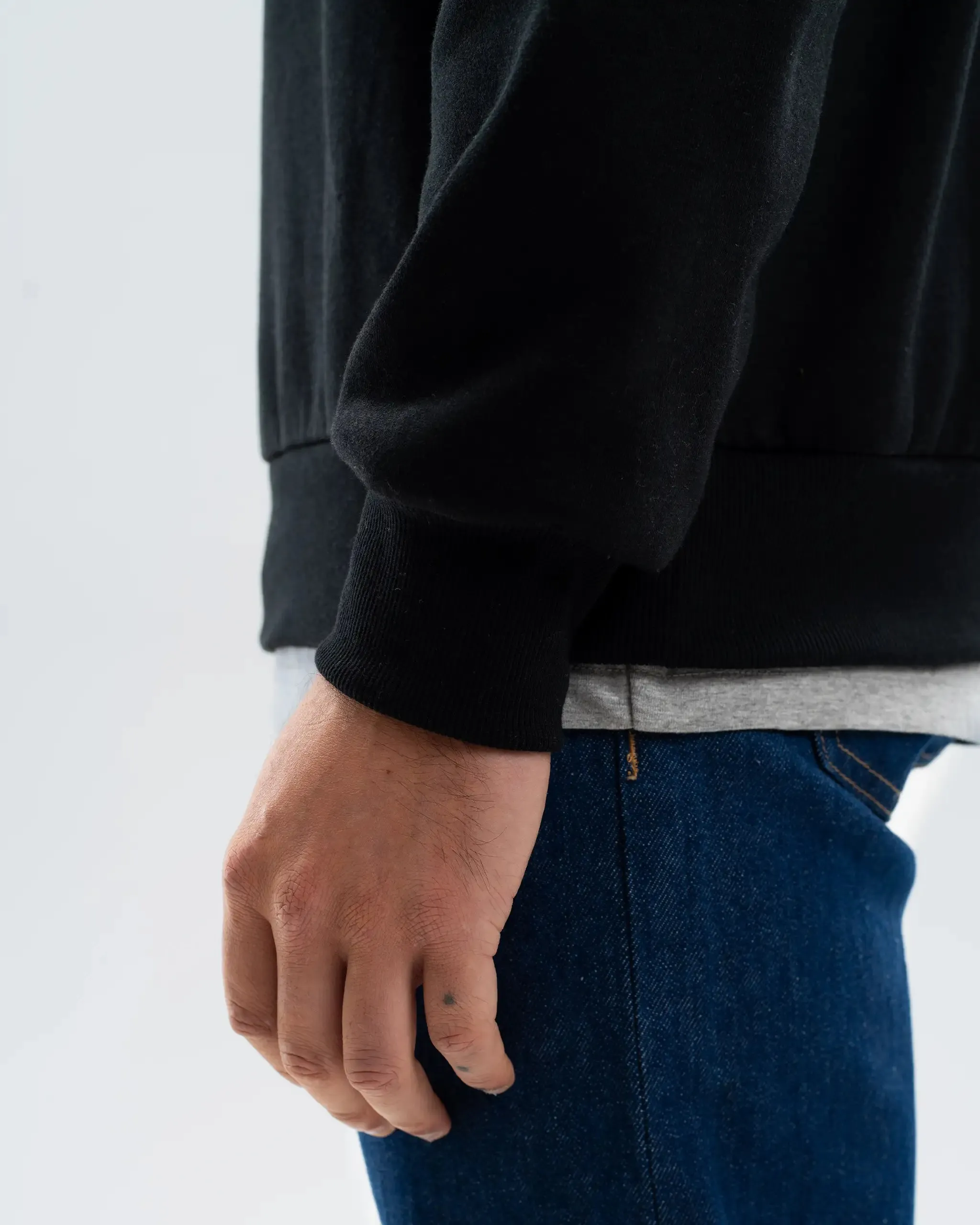Versatile Look Winter Layering Newcastle United Men's Essentials Range Black Crew Neck Sweater