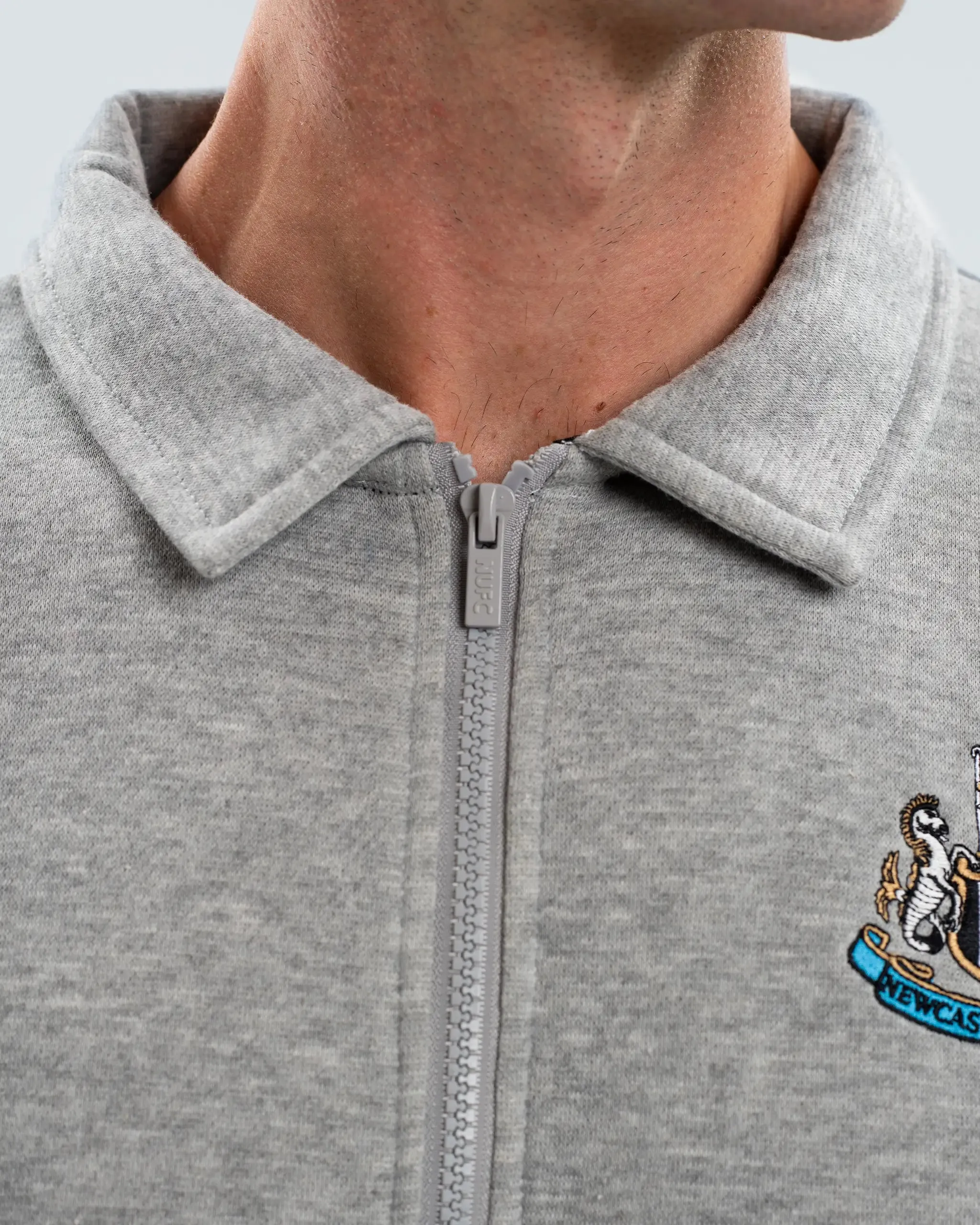 Quick Comfort Newcastle United Men's Essentials Range Grey 1/4 Zip Sweater