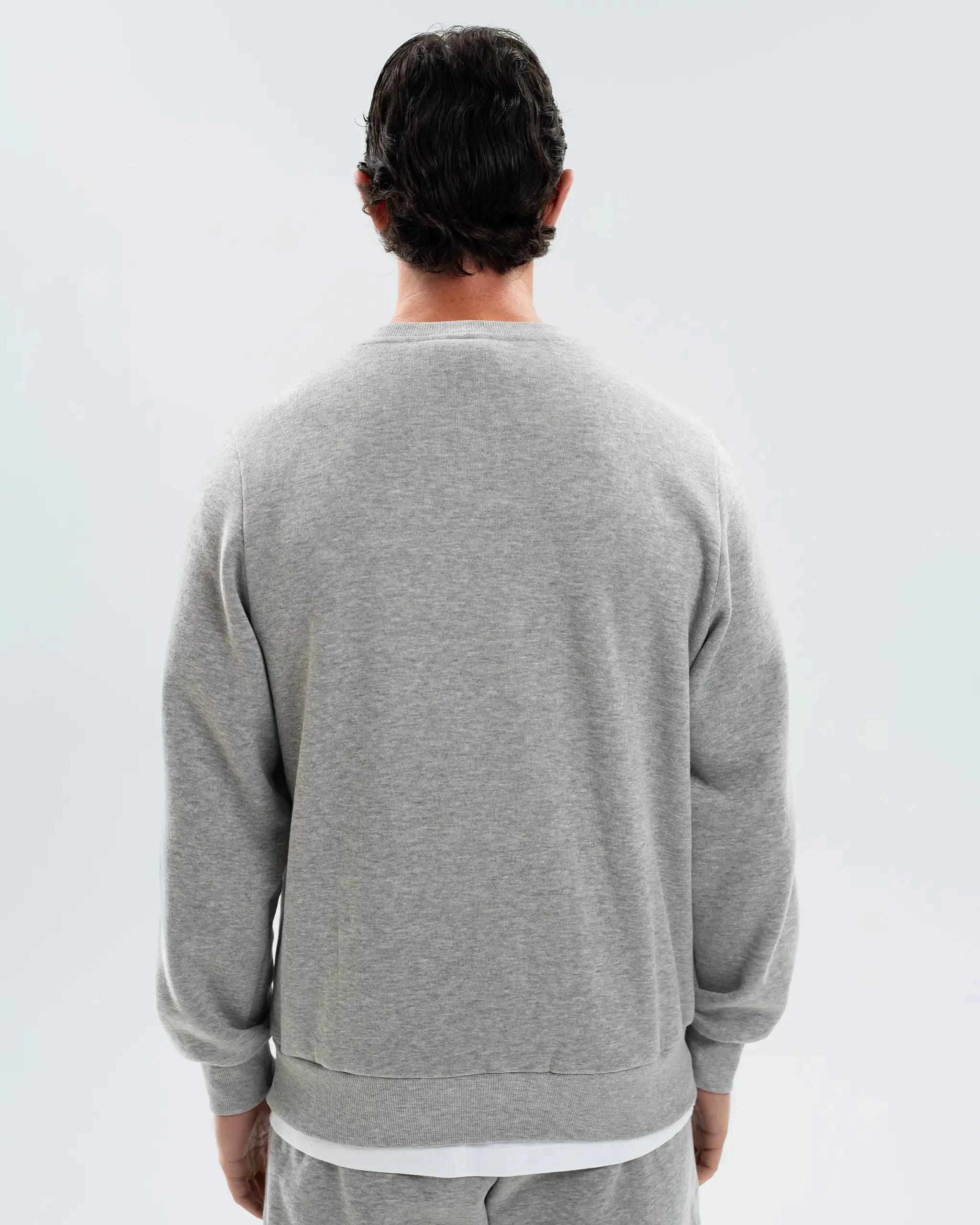Newcastle United Men's Essentials Range Grey Crew Neck Sweater Breathable Warmth Everyday Wear