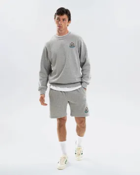 Soft Knitwear Non Restrictive Cut Newcastle United Men's Essentials Range Grey Crew Neck Sweater